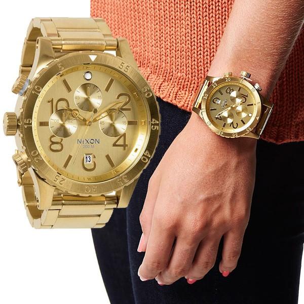レアモデル Nixon ニクソン The 42 Chrono ゴールド クロノ メンズ レディース ユニセックス アナログ腕時計 42ー Gifttime 通販 Yahoo ショッピング