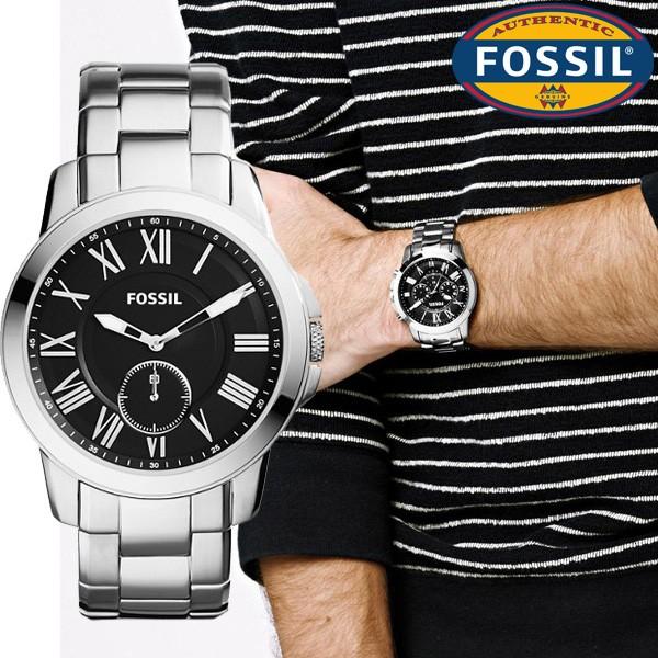 ☆FOSSIL フォッシル fs4973 Grant グラント シルバー ステンレス 