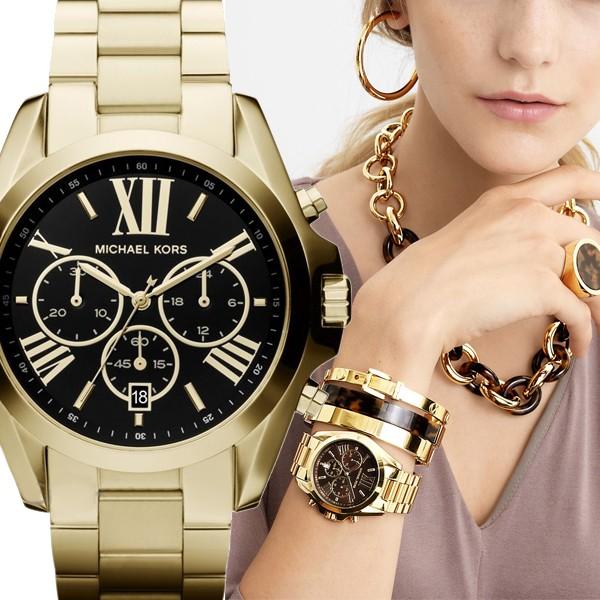 MICHAEL KORS [マイケルコース] mk5739 Bradshaw ブラッドショー ゴールド×ブラック メンズ レディース ユニセックス  腕時計