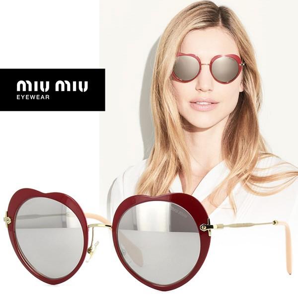 Miu Miu ミュウミュウ ハートフレーム ボストン メタルブリッジ 