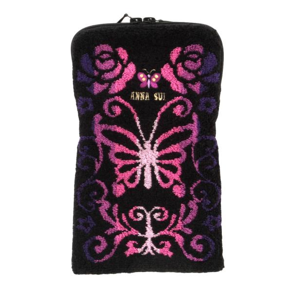 ANNA SUI フード付きファーコート 黒と紫のグラデーション 全国宅配無料 ANNA SUI 黒と紫のグラデーション フード付き