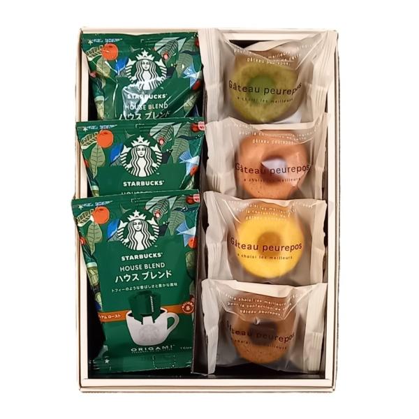 スターバックス コーヒー&amp;フィナンシェ オリガミ パーソナルドリップ コーヒーギフト ガトープルポ 焼き菓子SBX-153