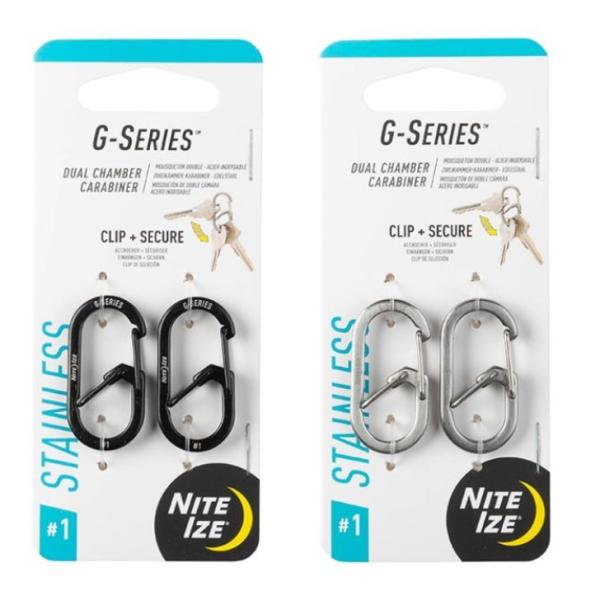 製品名: Ｇカラビナー #1Ｘ２Ｐ型番: GS1-01-2R6(ブラック)GS1-11-2R6(ステンレスシルバー)JANコード:45604615918144560461591821メーカ: NiteIze（ナイトアイズ）サイズ: W18 ...