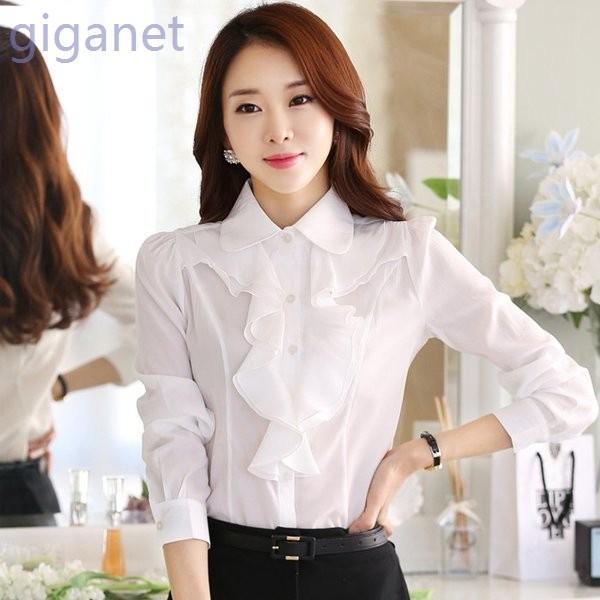 シフォンブラウス長袖ブラウス胸元フリルトップスフリルシャツシャツブラウス Gigxk Ljciv149 Giganet 通販 Yahoo ショッピング
