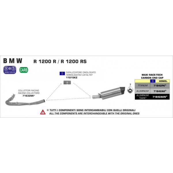 Arrow BMW R1200R 15-16 �X���b�v�I�� MAXI Race Tech �A���~�_�[�N 71842AKN