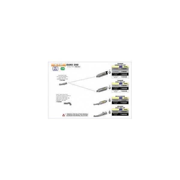 Arrow KTM f[N390 2017-2020 XbvI Thunder A~_[N/XeXGh 71860AON+71675MI