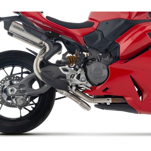 Arrow PanigaleV2/S 2025 ダブルスリップオン+リンクパイプ Round-Sil