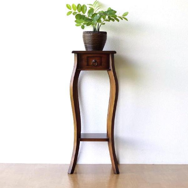 花台 木製 スリム アンティーク 天然木 マホガニー フラワースタンド コンソールテーブル 電話台 引き出し 玄関 室内 マホガニーの花台 C Ass9259 ギギリビング 通販 Yahoo ショッピング
