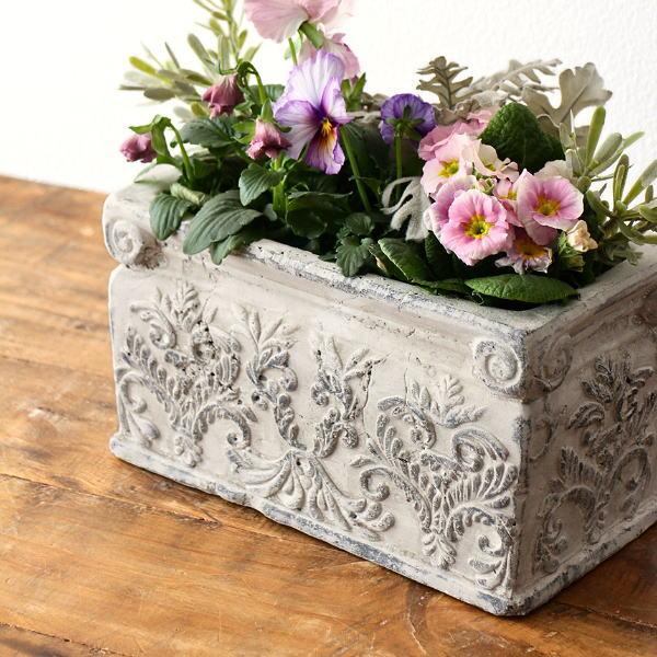 植木鉢 プランター 陶器 おしゃれ アンティーク 8号 相当 寄せ植え 底