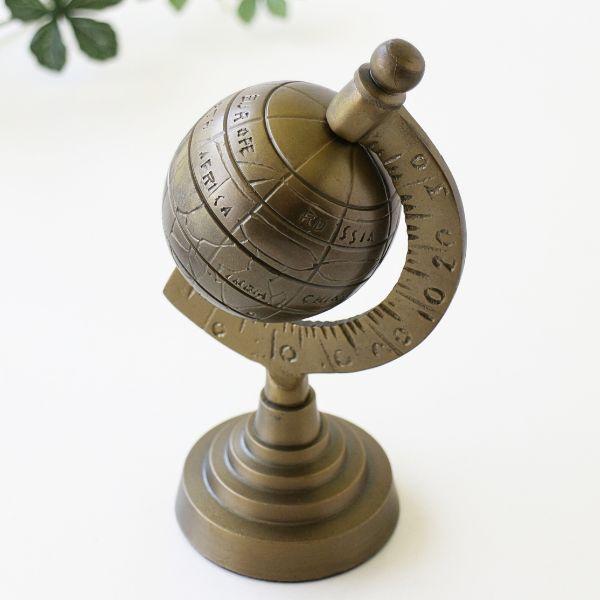 地球儀 オブジェ 置物 アンティーク おしゃれ 小さい 手のひらサイズ