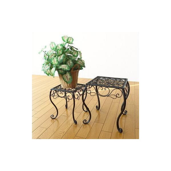 花台 フラワースタンド おしゃれ アイアン アンティーク 鉢置き台 猫脚