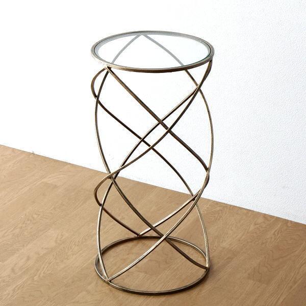 花台 ガラス アイアン フラワースタンド 丸 円形 おしゃれ ガラステーブル アンティーク クラシック アイアンとガラスの花台 スパイラル Ebn5613 ギギリビング 通販 Yahoo ショッピング