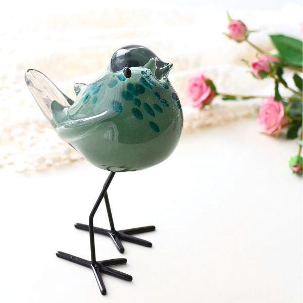 鳥 置物 オブジェ ガラス おしゃれ かわいい 雑貨鳥 バード 雑貨