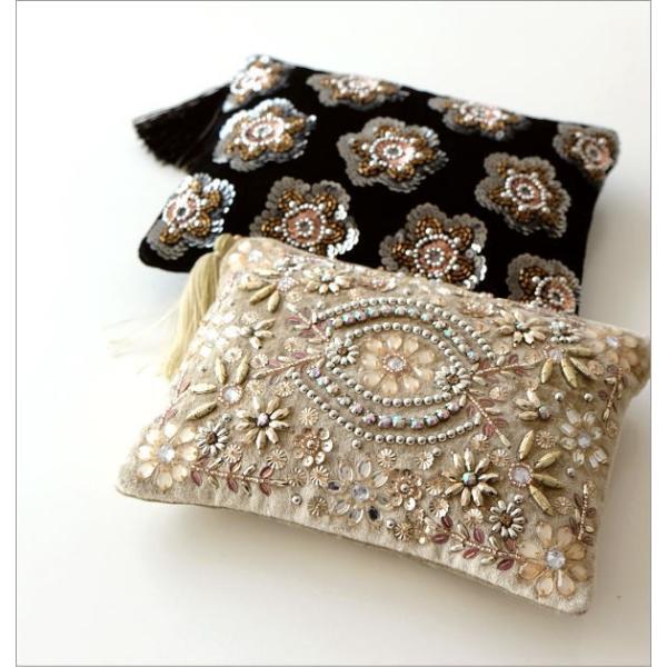 ポーチ 小物入れ かわいい デザイン タッセル 布張り おしゃれ 携帯 スマホ アクセサリーポーチ 化粧ポーチ ベロアビーズ刺繍フラットポーチ 2タイプ Buyee Buyee Japanese Proxy Service Buy From Japan Bot Online