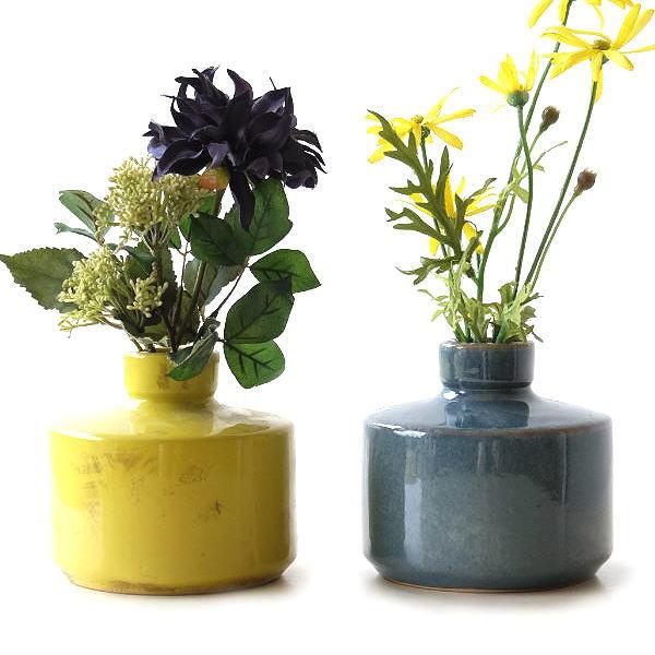 花瓶 セラミックベース Low 2カラーで彩るおしゃれ空間
