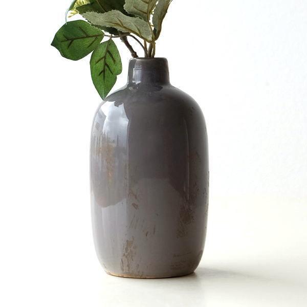 花瓶 花びん おしゃれ 陶器 フラワーベース 花器 モダン アンティーク レトロ ドライフラワー シンプル グレー セラミックベース Gy Kan6915 ギギリビング 通販 Yahoo ショッピング