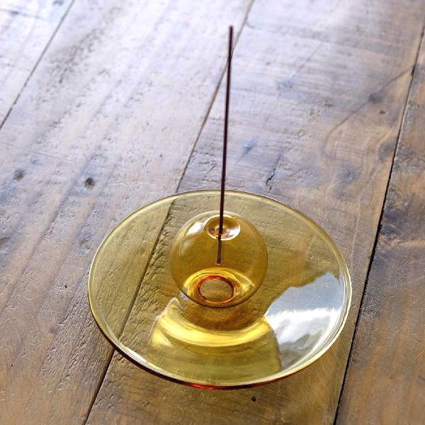 お香立て 香立て ガラス インセンスホルダー おしゃれ ガラストレー