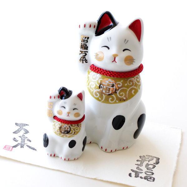 招き猫　猫の置物　オブジェ 楽天市場】招き猫 御影石 高さ32cm白みかげ石 ねこ ネコ インテリア