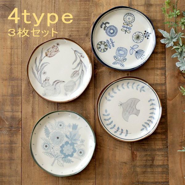 お皿 プレート センチ セット おしゃれ 花柄 瀬戸焼 日本製 アンティークカラーのデザインプレート3枚セット 4タイプ Ksn8796 ギギリビング 通販 Yahoo ショッピング