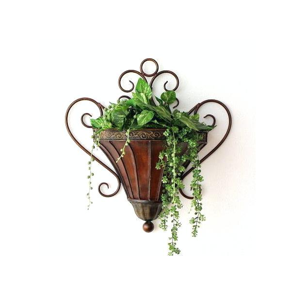 花瓶 花びん 壁掛け 花器 フラワーベース アイアンの壁掛けベース