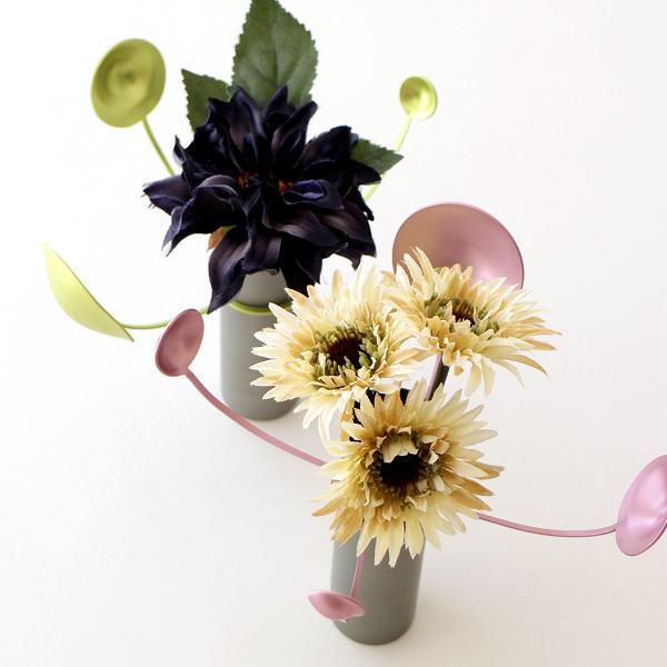 モダン花器 フラワーベース おしゃれ 花瓶 花びん 花器 一輪挿し アルミ オブジェ