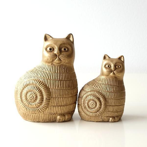 ネコ 猫 置物 オブジェ おしゃれ エスニック ねこ ゴールド アンティーク アニマル 動物 雑貨 ゴールドキャットのオブジェ 2サイズセット Mty1139 ギギリビング 通販 Yahoo ショッピング
