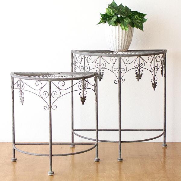 【値下げOK】アンティーク調 大理石フラワースタンド／コンソールテーブル 値下げOK】アンティーク調 大理石フラワースタンド／コンソール