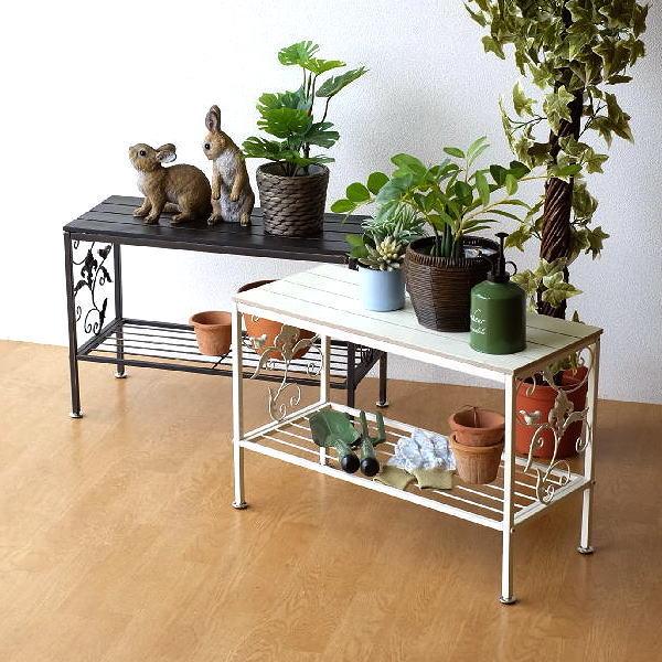 花台 フラワースタンド アイアン 木製 すのこ 鉢スタンド おしゃれ