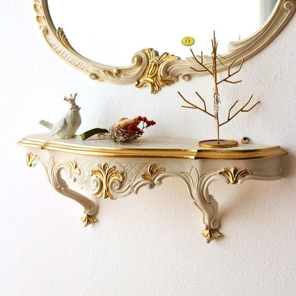 ロココ調飾り棚 キャビネット 飾り棚 アンティーク レトロ 収納 シェルフ ロココ