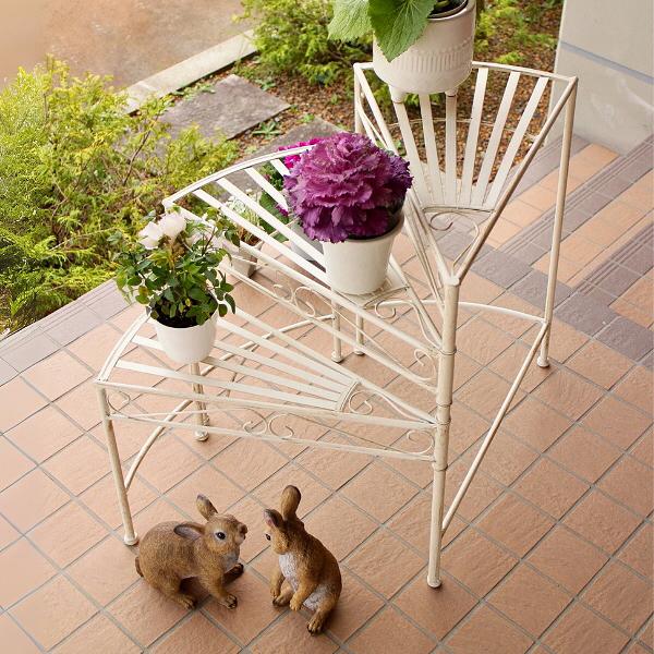 フラワースタンド 花台 アイアン おしゃれ 3段 コンパクト