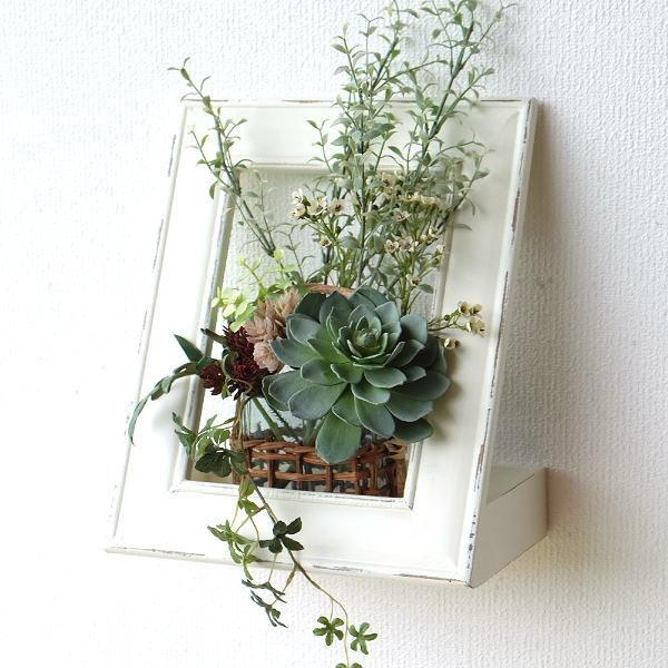 花台 おしゃれ 木製 額縁 壁掛け フレーム かわいい アンティーク