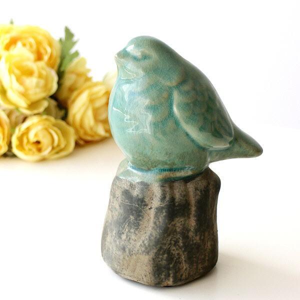 置物 バード 鳥 おしゃれ かわいい オブジェ 陶器 可愛い インテリア 雑貨 アンティーク ナチュラル 陶器のバード置物 グリーンバード Sik6641 ギギリビング 通販 Yahoo ショッピング