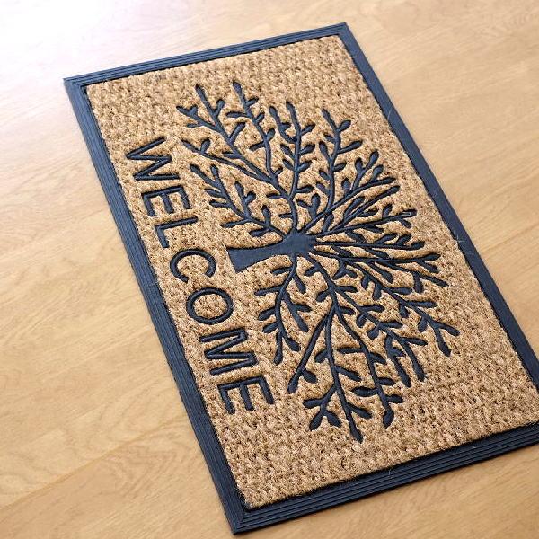 玄関マット 屋外 ヤシ おしゃれ エントランスマット ツリー シンプル