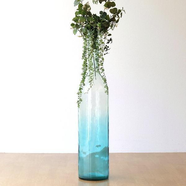 フラワーベース ガラス 大きい 大型 花瓶 おしゃれ デザイン 大きな 花器 ビッグガラスベース ロング