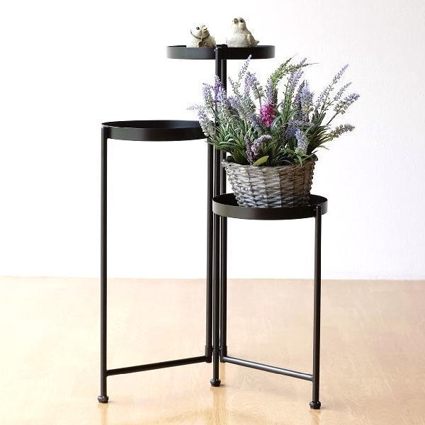 フラワースタンド 3段 花台 おしゃれ アイアン トレイ アンティーク