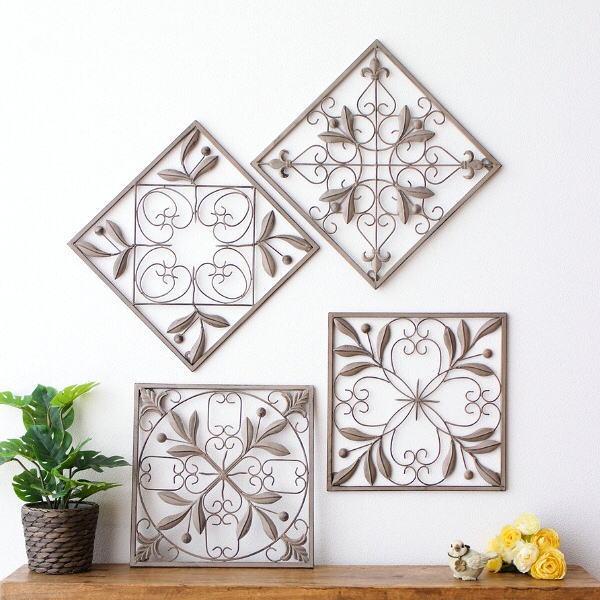 壁飾り アイアン 壁掛け インテリア おしゃれ リーフ 葉 パネル