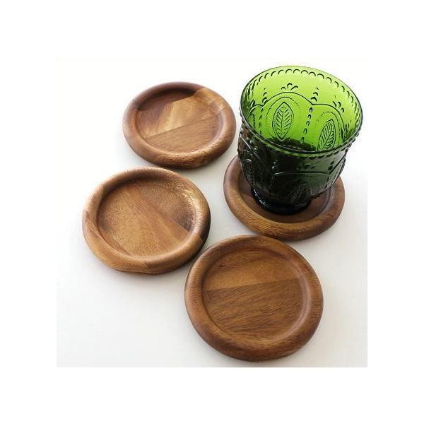 【新品未使用】我戸幹男商店　天然素材　木製　丸皿　コースター　5枚セット gigiliving_spc8159