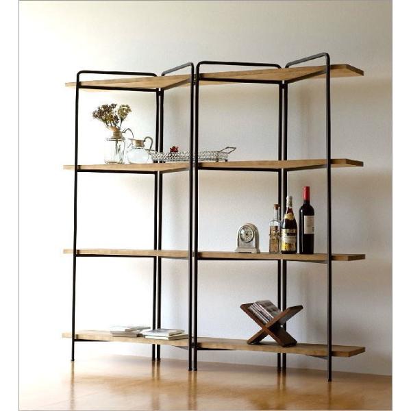 飾り棚 飾棚 おしゃれ シンプル ディスプレイラック 木製 本棚 スリム 薄型 オープンシェルフ ナチュラル インテリア アイアンとウッドのワイド4段シェルフ Buyee Buyee Japanese Proxy Service Buy From Japan Bot Online