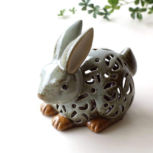 ヤナカーン　うさぎのキャンドルスタンド フィギュア 置物 オーナメントうさぎ 2匹 ラビット キャンドルホルダー