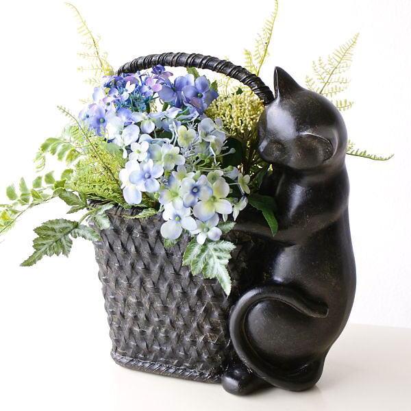 鉢 プランター 猫 鉢カバー かご バスケット 編み籠 デザイン ネコ