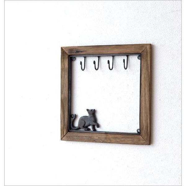 鍵掛け キーフック おしゃれ 壁掛け 玄関 かわいい 収納 ウォールラック 棚 モダン インテリア シンプル アイアンとウッドのキーフック ネコ Buyee Servis Zakupok Tretim Licom Buyee Pokupajte Iz Yaponii