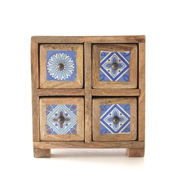 小物入れ 引き出し ミニチェスト 卓上 木製 マンゴーウッド アンティーク ボヘミアンタイル おしゃれ かわいい ボヘミアンタイル付きミニチェスト 4ドロアー Tom19 ギギリビング 通販 Yahoo ショッピング