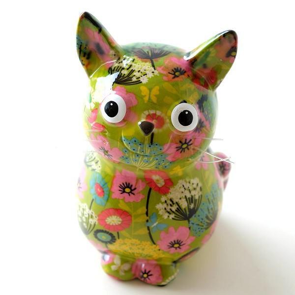 貯金箱 かわいい おしゃれ 陶器 ねこ 猫 可愛い 動物 アニマル インテリア オブジェ 置物 置き物 陶器のカラフル貯金箱 おすわりネコ Toy0917 ギギリビング 通販 Yahoo ショッピング