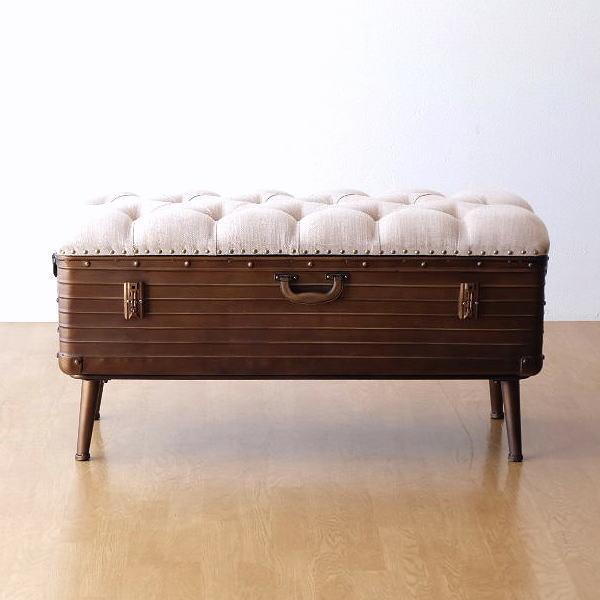 ベンチ 収納付 ソファ スツール おしゃれトランクベンチ ヴィンテージ
