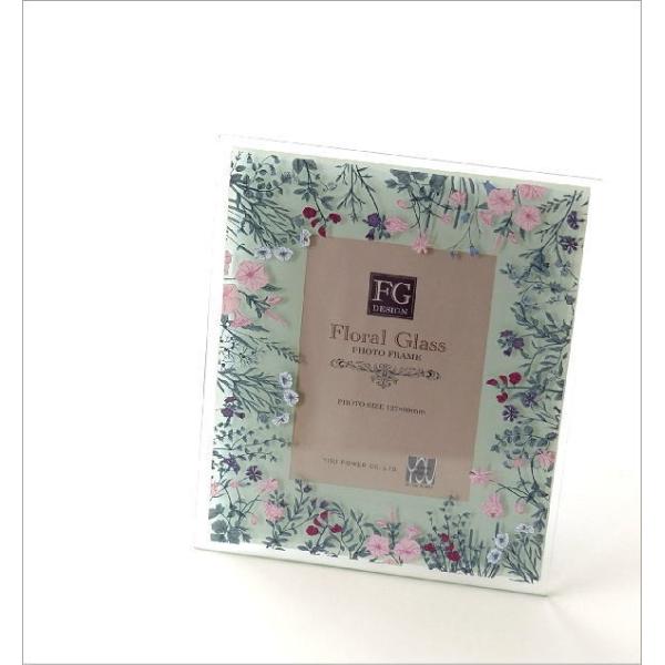 フォトフレーム 写真立て ガラス おしゃれ 花 フラワー かわいい 自然 水彩画 グリーン ナチュラル ガラスのフォトフレーム ワイルドフラワー Dejapan Bid And Buy Japan With 0 Commission