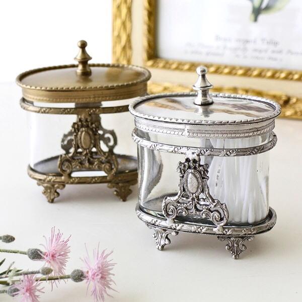 小物入れ ガラス ふた付き おしゃれ アクセサリーケース 蓋付き 真鍮