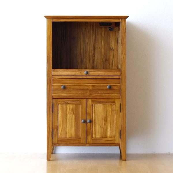 レンジ台 幅60 木製 おしゃれ スライド棚 レンジボード レンジラック