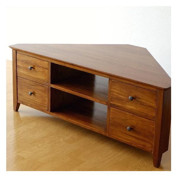 オールチーク無垢材のコーナーテレビ台100％無垢材を使用しているからこそ出せるチーク家具の重厚感と味わい深さがあります天然木の温もり感が好きな方やリビングの雰囲気を出したい方に最適総無垢のチーク家具は長く使い続けるほどに味わいと深みを増しア...