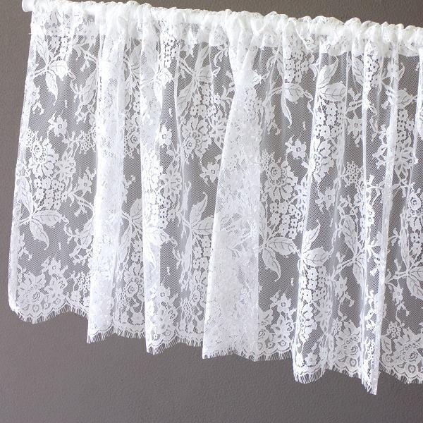 カフェカーテン おしゃれ レース レースカーテン 45cm 刺繍 エレガント トイレ 洗面所 キッチン 小窓用カーテン カフェカーテン ラッセルレース Won87 ギギリビング 通販 Yahoo ショッピング