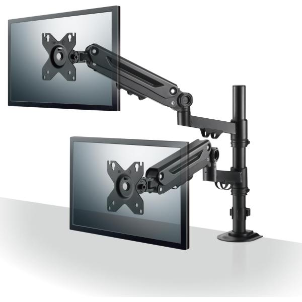 ◇商品特徴〜40インチサイズまでのモニターに対応するロングアームのメカニカルスプリング式ダブルモニターアーム〜● 少ない力でモニターの上下調節をスムーズに可能。● モニター2台設置できるダブルアームタイプ。● 可動域の広い5軸可動のロングア...